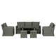 image 1 of Paris 7 Seater 6 Pc Deluxe Sofa Dining Set - Synthetic Rattan - H82 x W183 x L81 cm - Grey