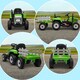 image 9 of HOMCOM Kids Electric Car, 12V Electric Ride on Tractor and Trailer with Detachable Trailer Remote Control, USB, Horn, Lights, Start-Up Sound, for Ages 3-6 Years, Green