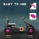 image 2 of HOMCOM Children Pedal Go Kart w/ Adjustable Seat, Rubber Wheels, Brake - Pink