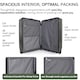 image 4 of 3 Piece Luggage Set with Vanity Case, Carry-On & Large Suitcase | Green | Hunter Green