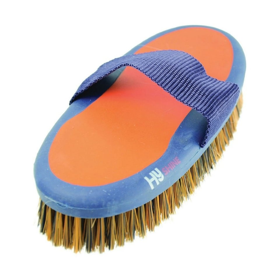 HySHINE Pro Groom Sponge Brush - Navy/Orange - One Size