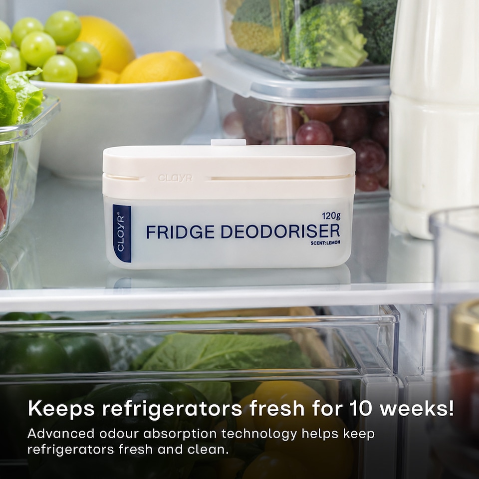 image 1 of Clayr 2 Pack Fridge Odour Eliminator Natural Gel Freshener