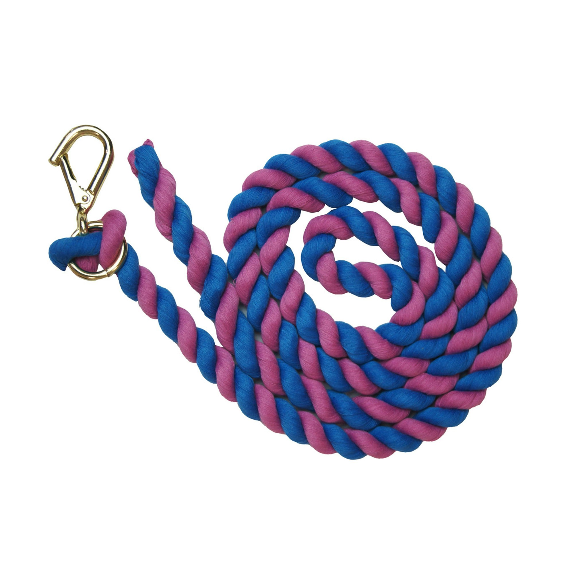 Shires Two Tone Horse Lead Rope - Blue/Pink - One Size