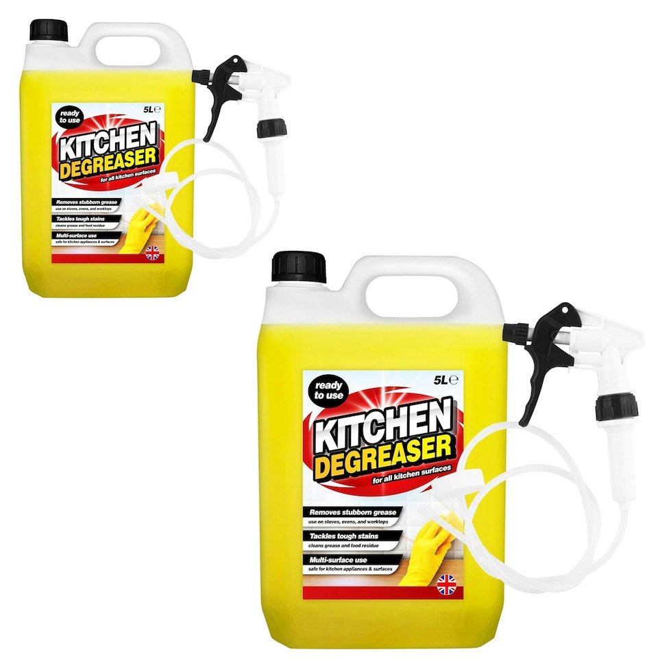 image 1 of 4 x 5L Heavy Duty Kitchen Degreaser With Convenient Long Hose Trigger