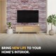 image 7 of NOVECRAFTO Rose Marble Slim Stone Brick 3D Wall Panels (96cm x 48cm) DIY PVC Plastic Cladding Panels