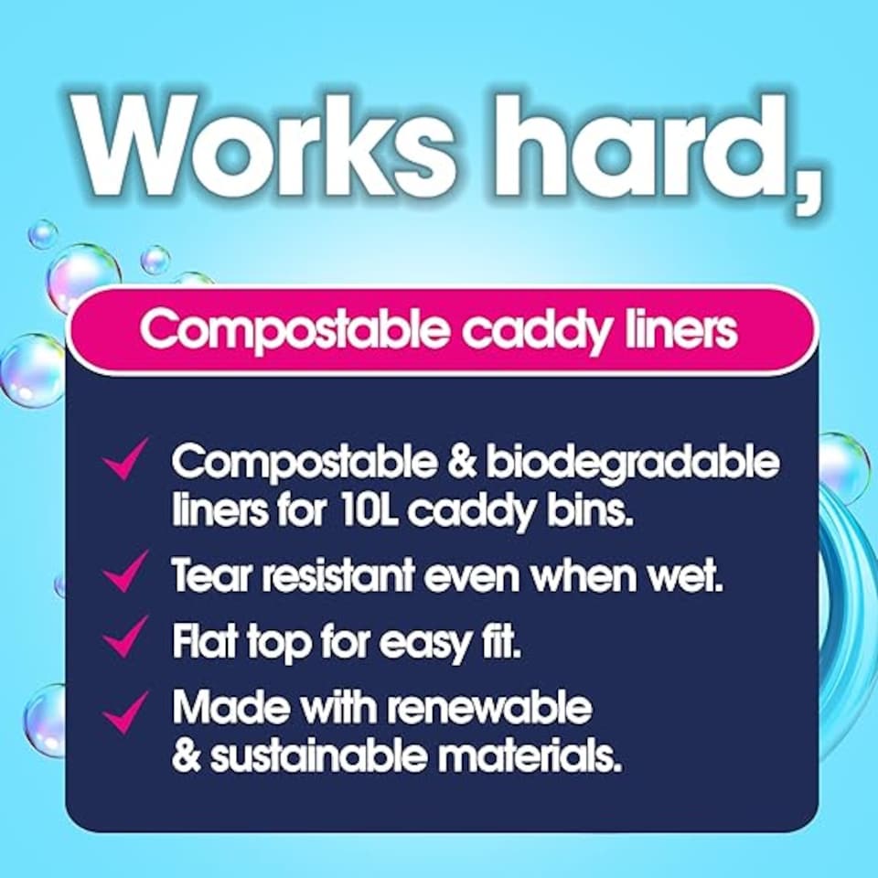 image 1 of Small Bin Bags 10 Litre (Compostable, 22 bags per roll)