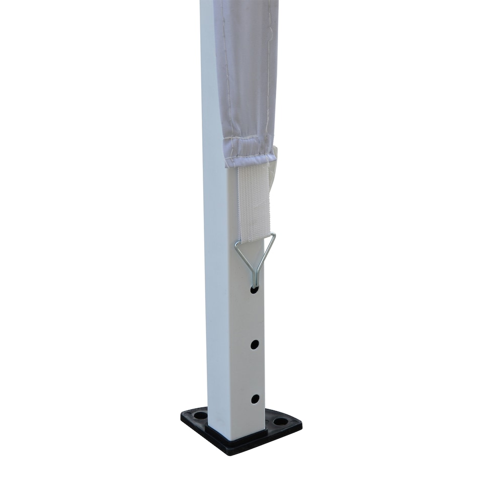 image 1 of Outsunny 3 x 3M Garden Pop Up Gazebo Height Adjustable Marquee Party Tent Wedding Canopy with Carrying Bag, White