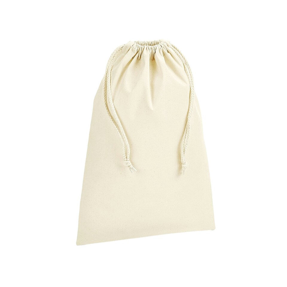 image 1 of Westford Mill Organic Cotton Stuff Bag - Natural - 20.5cm x 14cm Cream | 20.5cm x 14cm