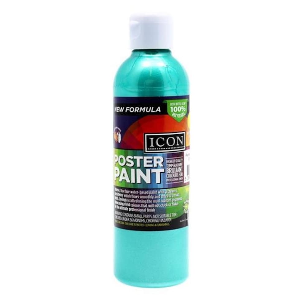 image 1 of 300ml Green Pearlescent Poster Paint by Icon Art