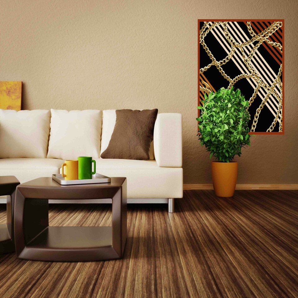 image 1 of Trendy Chains (Canvas Prints) 116cm x 116cm