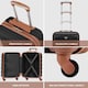 image 2 of 55x40x20cm Ryanair (Priority) TUI, Carry on Cabin Suitcase Hard Shell Approved for 60+ Airlines Black | Black/Tan | Cabin Bag