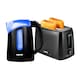 image 1 of GEEPAS  650W 2 Slice Bread Toaster & 2200W Illuminating Electric Kettle Combo Set,Black