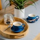 image 4 of Argon Tableware 12 Piece Coloured Cappuccino Cup & Saucer Set - 250ml - Blue