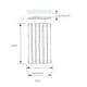 image 3 of 1600mm (H) x 550mm (W) -White Vertical Radiator (Berlin) - Single Panel - (1.6m x 0.55m) - Depth 52mm