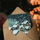 image 3 of Winter Snow Houses Glowing Windows Blank For Him Or Her Art Xmas Festive Christmas Card