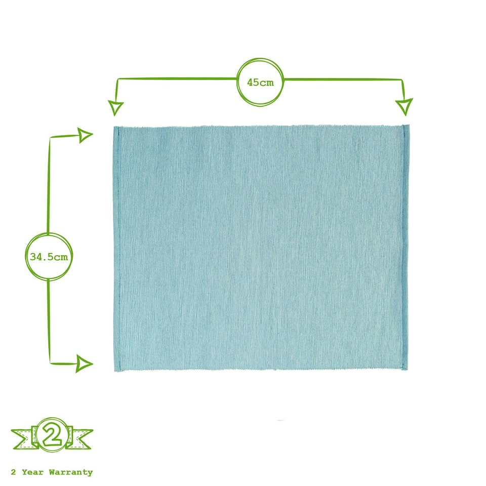 image 1 of Nicola Spring Cotton Fabric Placemats - Olympic Blue - Pack of 6 Blue