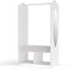 image 1 of Kids MDF Wooden Hanging Clothes Rail Wardrobe Storage Display Shelves & Mirror