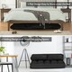 image 6 of COSTWAY Adjustable 6-Position Foldable Lazy Sofa Bed Black Black
