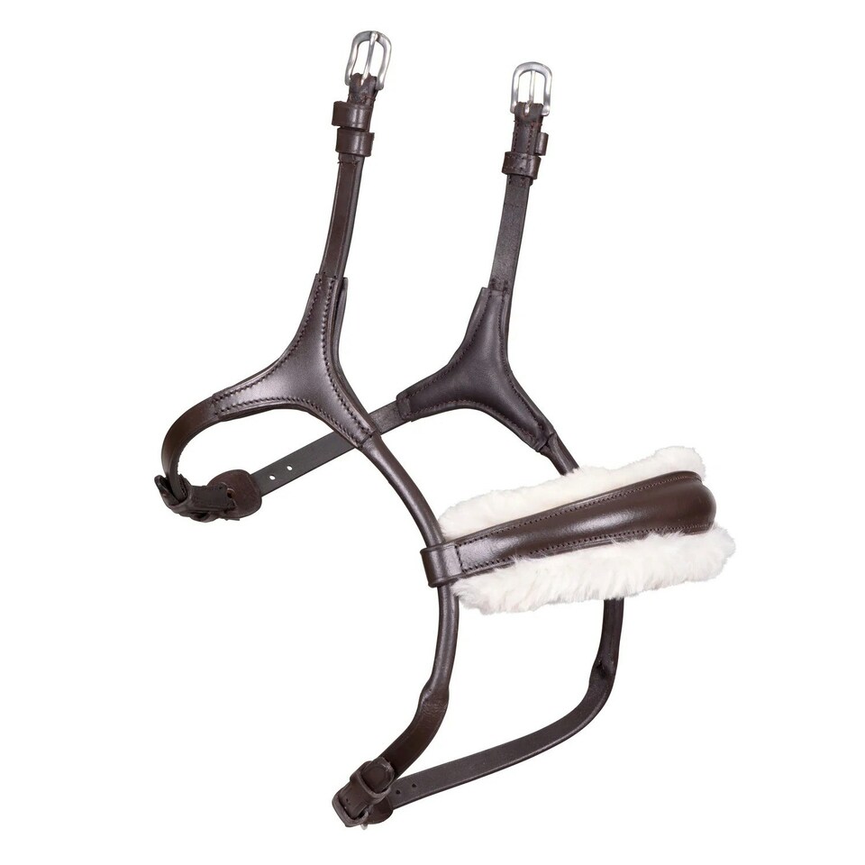 Velociti Rapida Fleece Lined Horse Noseband - Havana - Full
