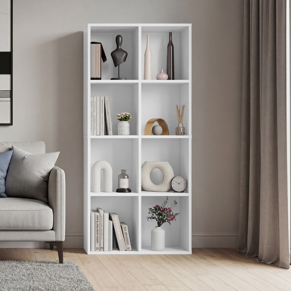 image 1 of Vida Designs 8 Cube Storage Unit, White