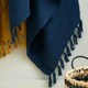 image 2 of Pineapple Elephant Kabeli Tufted 130x170cm Throw Navy Blue