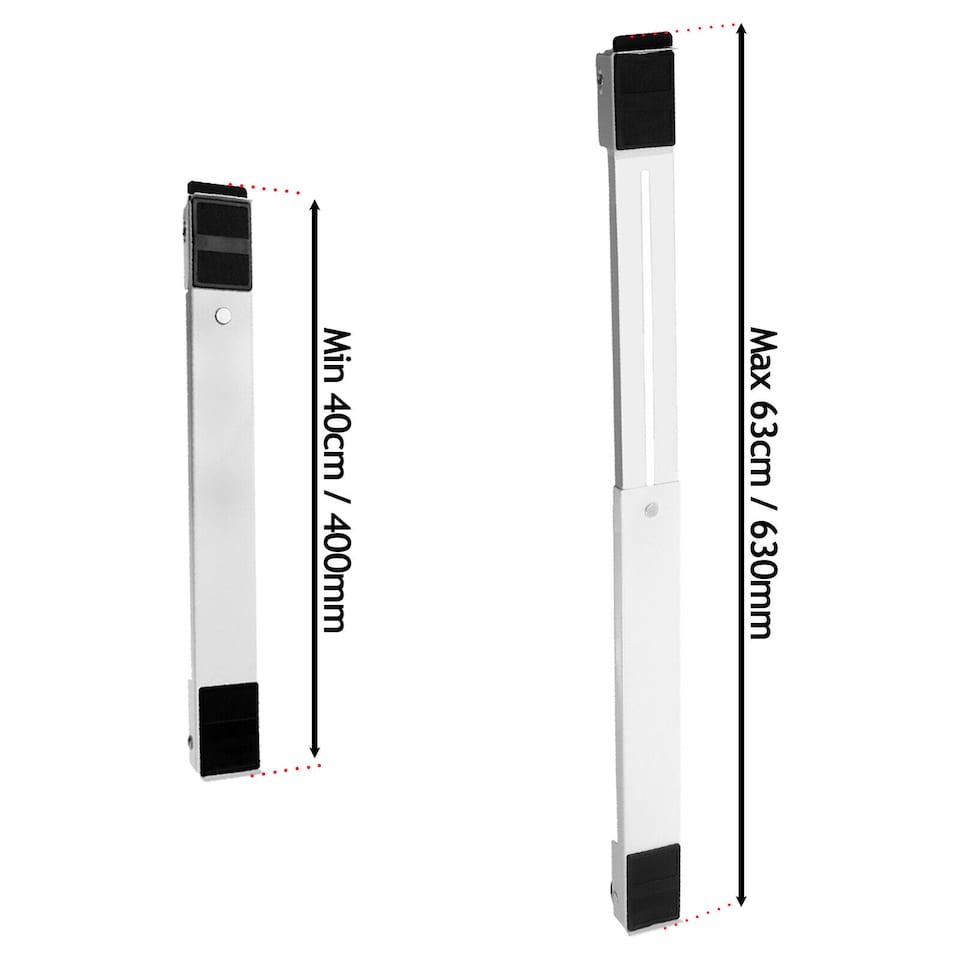 image 1 of SPARES2GO Universal Roller Trolley Extendable Wheels for Appliances & Furniture 40 - 63cm Max 160 KG