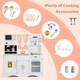 image 6 of COSTWAY Kids Kitchen Playset Toddlers Wooden Pretend Play Kitchen Cooking Toy