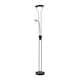 image 4 of ValueLights Beata Black Integrated LED Uplighter Floor Lamp with Task Reading Side Lamp | Black