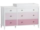 image 1 of Poppy 6 DRW Dresser with Changer White/Pink | White | White/Pink | One Size | 2