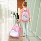 image 4 of COSTWAY 2Pcs Kids Backpack Luggage Set 12'' 16'' Children Carry On Traveling Suitcase