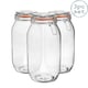 image 1 of Argon Tableware 3x Glass Storage Jars - 2 Litre - Clip Top Storage Jar Kitchen Jair Preserving Jar Kitchen Storage Jar