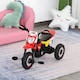 image 7 of HOMCOM Kids Trike, Toddler Pedal Motorcycle, Kids Ride On Tricycle Early Learning with Music Lights Handlebar Stickers Exercise Boys Girls Gift for 18 - 36 Months Red