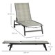 image 7 of Outsunny Outdoor PE Rattan Sun Loungers w/ 5-Position Backrest & Wheels, Grey