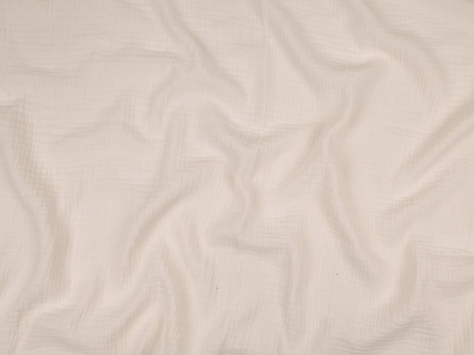 Minerva Core Range Beige Cotton Double Gauze Fabric for Dressmaking, 130cm / 51" Wide - per metre