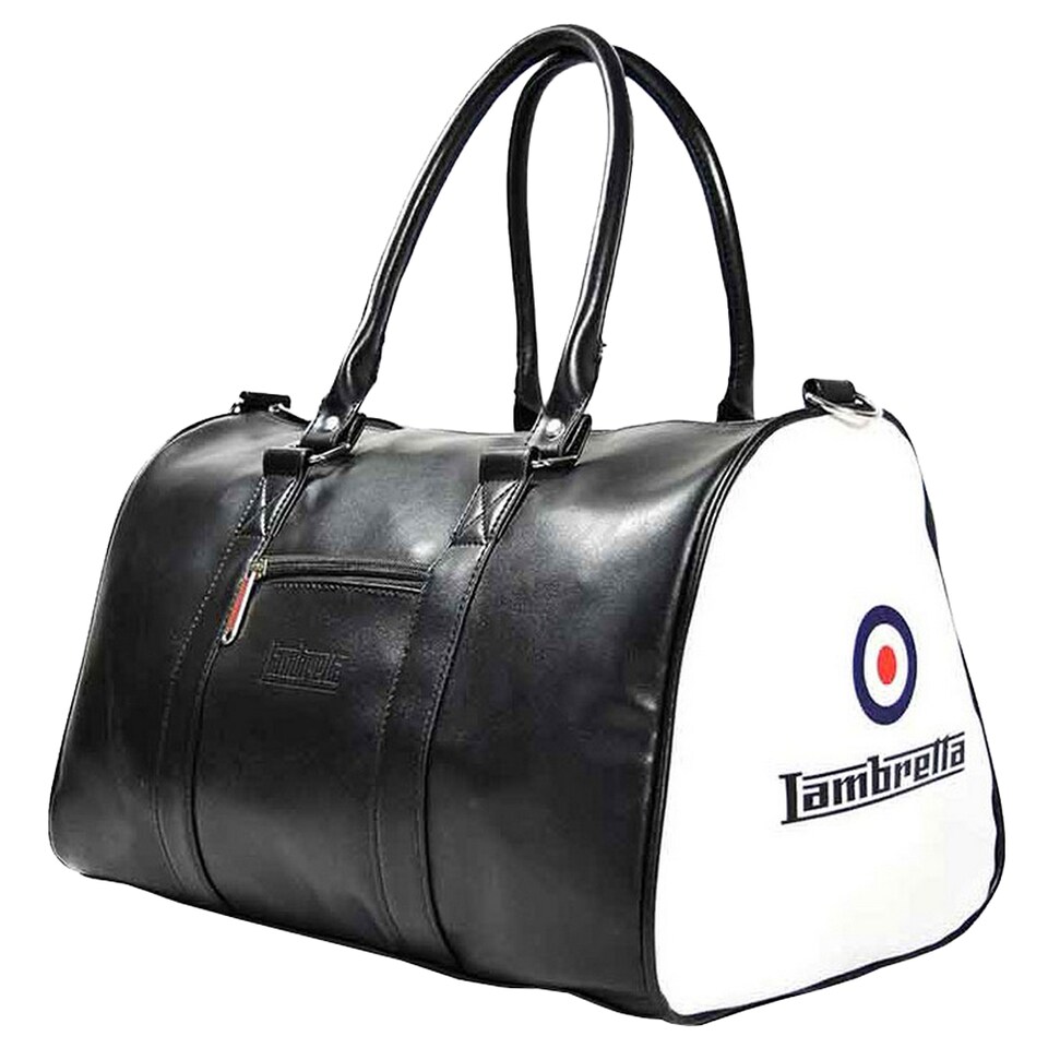 image 1 of Lambretta Retro Sports Duffle Bag | White | White/Black/Red | 1