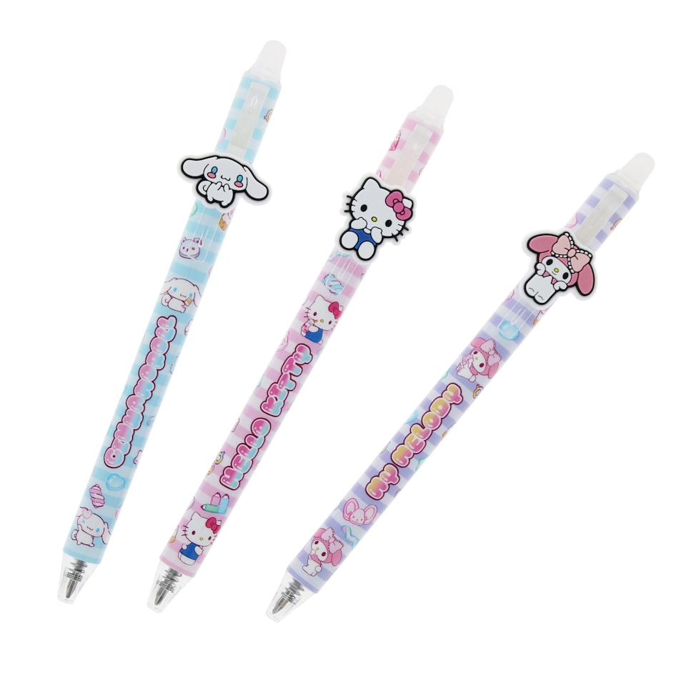 image 1 of Hello Kitty Erasable Gel Pens - Set of 3