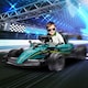 image 2 of AIYAPLAY Aston Martin Licensed 12V Electric Go Kart, Kids Racing Kart with Bluetooth, 4 Suspension Wheels, Remote Control, Music Lights Horn, for 3-6 Years, Green