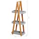 image 3 of kleankin 3 Tier A Frame Bathroom Shower Caddy Storage Unit Shelving Organizer