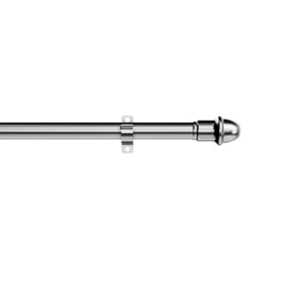 image 1 of Silver Cafe Curtain Rod 120 - 215cm Silver | Silver