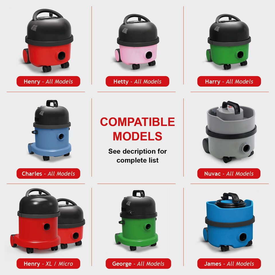 image 1 of SPARES2GO 6m Hose compatible with Numatic Henry Hetty etc Vacuum Cleaners