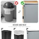 image 6 of 60L Dual Compartment Grey Kitchen Waste Bin with Press Top Lid