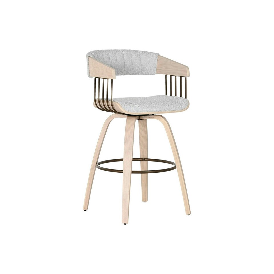 image 1 of Dining Chair Home ESPRIT Grey Polyester Wood 51 x 55 x 91 cm Grey
