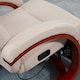 image 8 of HOMCOM Manual Recliner Swivel Reclining Chair with Footrest Armrests Beige