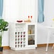 image 2 of HOMCOM Sideboard Wine Cabinet Cupboard Glass Door, Glass Holder & Wine Rack