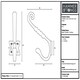 image 4 of Hammer & Tongs Twisted Scroll Hat & Coat Hook - W40mm x H125mm - Black