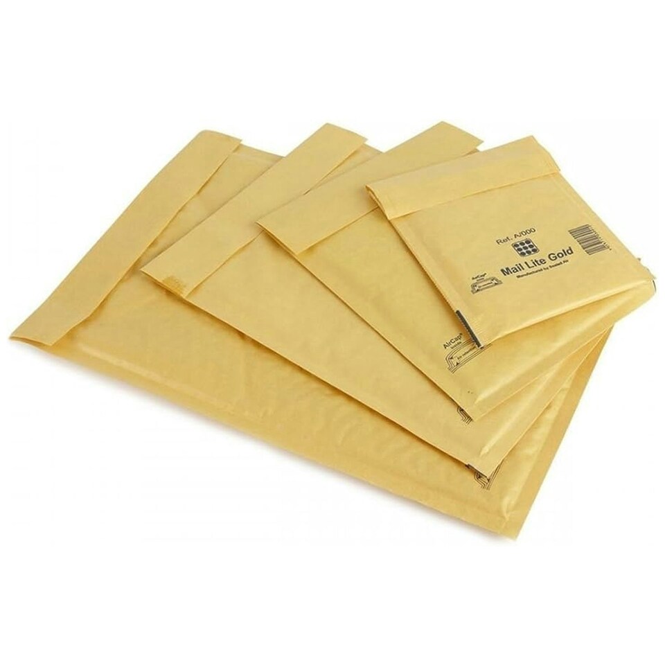 image 1 of 100 x D/1 (180x260mm) Gold Mail Lite Thick Bubble Lined Protective Postal Mailing Shipping Envelopes Gold | One Size