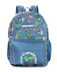 image 1 of Minecraft Zombie Backpack | Blue Zip-up Bag for Unisex Kids | Carry Books Back to School | Creeper & Zombie Design | Gaming Themed Merchandise | Minecraft Merch | Blue | Blue