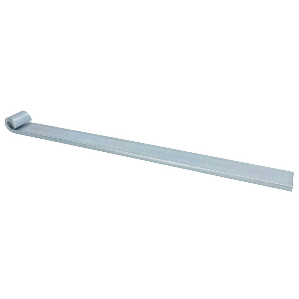 image 1 of HD Strap Tailgate Straight Hinge for 12.5mm Pins 460mm Long Zinc Plated 1pc | Silver