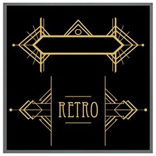 Art deco retro (Picture Frame) Grey | M