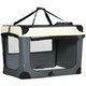 image 1 of PawHut 91cm Foldable Pet Carrier Bag Soft Travel Dog Crate for Large Dogs Grey